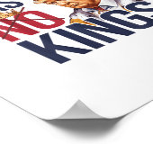 No Kings In America Funny America Has No King Poli ポスター (角)