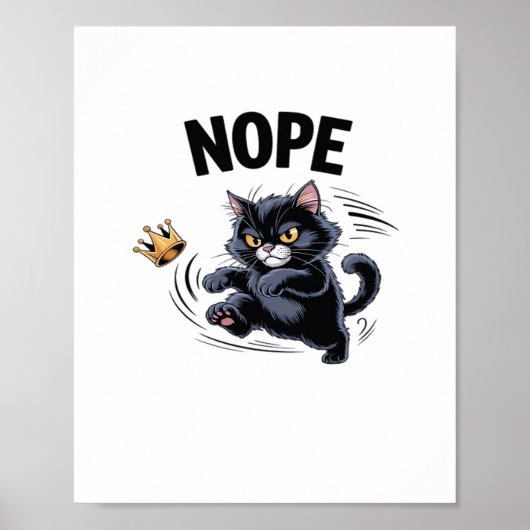 No Kings In America Funny Kicking Crown Classic Vi ポスター (正面)