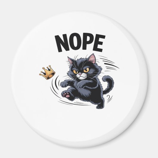 No Kings In America Funny Kicking Crown Classic Vi マグネット (正面)