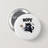 No Kings In America Funny Kicking Crown Classic Vi 缶バッジ (正面&裏面)