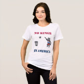 No Kings In America Funny Political Protest  トライブレンドＴシャツ (正面全面)