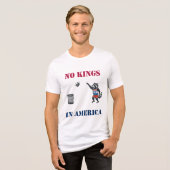 No Kings In America Funny Political Protest Shirt トライブレンドＴシャツ (正面全面)