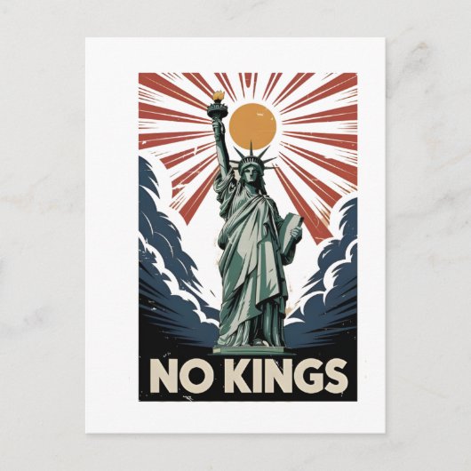 No Kings In America Liberity Status USA Democrats シーズンポストカード (正面)