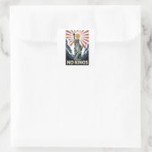 No Kings In America Liberity Status USA Democrats スクエアシール (バッグ)