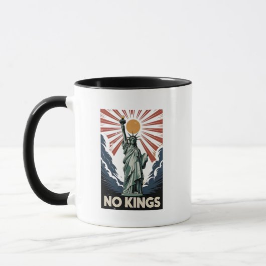 No Kings In America Liberity Status USA Democrats マグカップ (左)