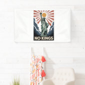 No Kings In America Liberity Status USA Democrats  横断幕 (インサイチュ)