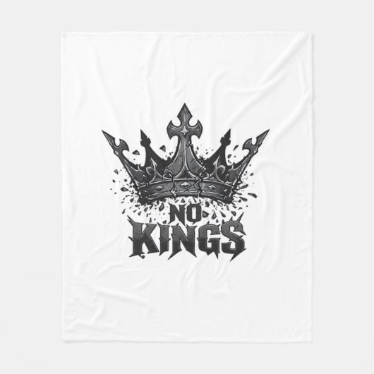 No Kings In America Minimal Clean フリースブランケット (正面)