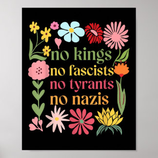 No Kings In America No Fascists We The People Poli ポスター