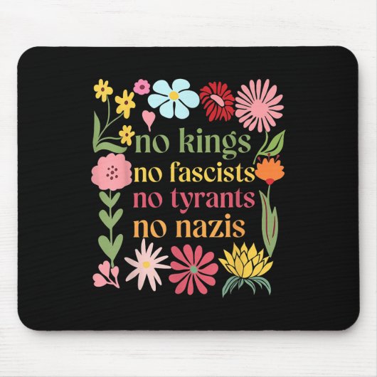 No Kings In America No Fascists We The People Poli マウスパッド (正面)
