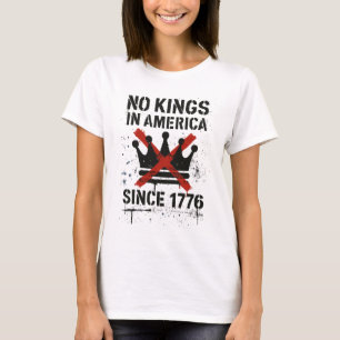 No Kings in America、No Kingsデー抗議 Tシャツ