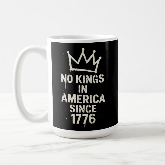 No Kings in America、No Kings Day Protest コーヒーマグカップ (左)