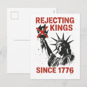 No Kings in America, No Kings Day Protest シーズンポストカード (正面/裏面)
