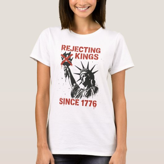No Kings in America, No Kings Day Protest Tシャツ (正面)