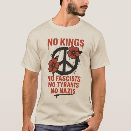 No Kings in America, No Kings Day Protest Tシャツ (正面)