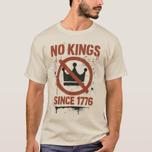 No Kings in America, No Kings Day Protest Tシャツ (正面)