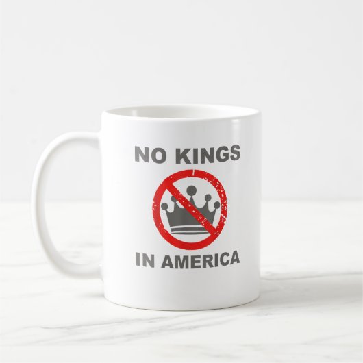 No Kings In America Patriotic Casual コーヒーマグカップ (左)