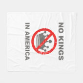 No Kings In America Patriotic Casual フリースブランケット (正面(横))