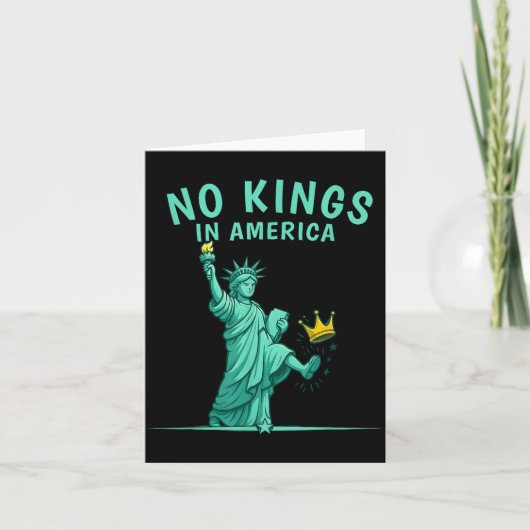 No Kings In America _ Patriotic Litical Design  カード (正面)