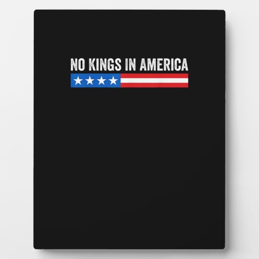 No Kings In America Patriotic Style フォトプラーク (正面)