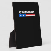 No Kings In America Patriotic Style フォトプラーク (側面)