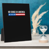 No Kings In America Patriotic Style フォトプラーク (側面)