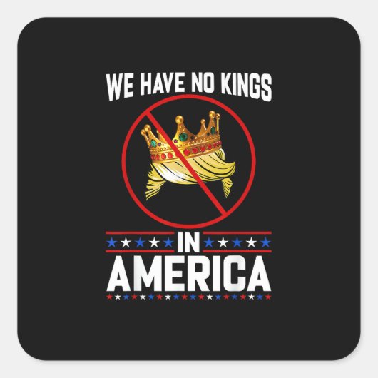 No Kings In America Save I Dissent Minimal Freedom スクエアシール (正面)