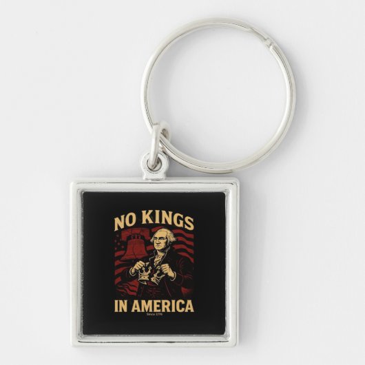 No Kings In America Since 1776 Anti-Donald Trumpp キーホルダー (正面)