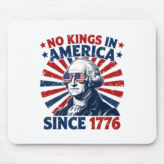 No Kings In America Since 1776 Distressed Flag Usa マウスパッド (正面)
