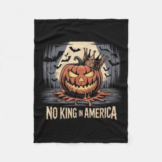 No Kings In America Since 1776 Distressed Usa Flag フリースブランケット (正面)