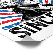 No Kings In America Since 1776 Distressed Usa Flag ポスター (角)