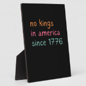 No Kings In America Since 1776 Freedom Anti Crown フォトプラーク (側面)