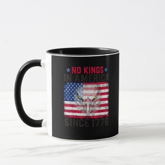 No Kings In America Since 1776 Freedom Creative De マグカップ (左)