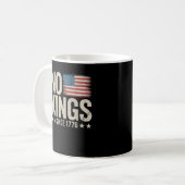 No Kings In America Since 1776 Freedom Spirit Look コーヒーマグカップ (正面左)