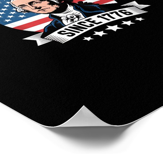 No Kings In America Since 1776 Funny Freedom Vibe ポスター (角)