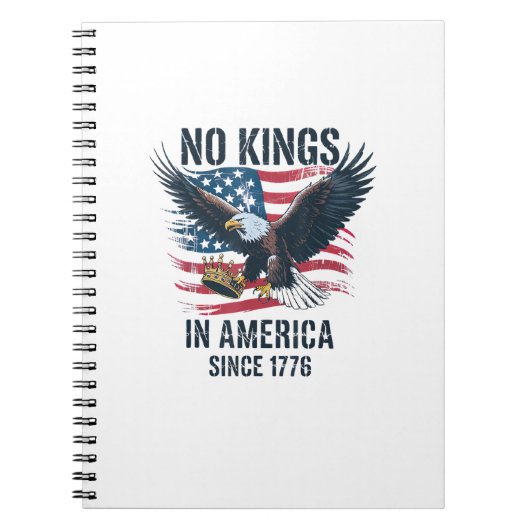 No Kings In America Since 1776 Minimal Clean ノートブック (正面)