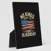 No Kings In America Since 1776  Oligarchy Patrioti フォトプラーク (側面)