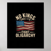 No Kings In America Since 1776  Oligarchy Patrioti ポスター (正面)