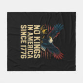 No Kings In America Since 1776 Patriotic フリースブランケット (正面(横))
