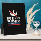 No Kings In America Since 1776 Patriotic Graphic D フォトプラーク (側面)