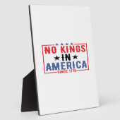 No Kings In America Since 1776 Patriotic Independe フォトプラーク (側面)