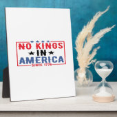 No Kings In America Since 1776 Patriotic Independe フォトプラーク (側面)