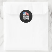 No Kings In America Since 1776 Protest Creative St ラウンドシール (バッグ)