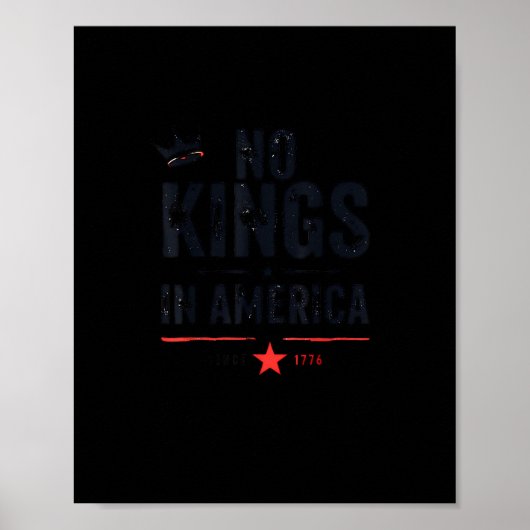 No Kings In America Since 1776 Retro Style Look ポスター (正面)