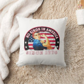 No Kings In America Since 1776 USA Flag Save  Esse クッション (ブランケット)