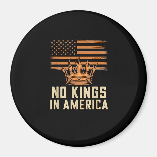 No Kings In America United States Independence Cre マグネット (正面)
