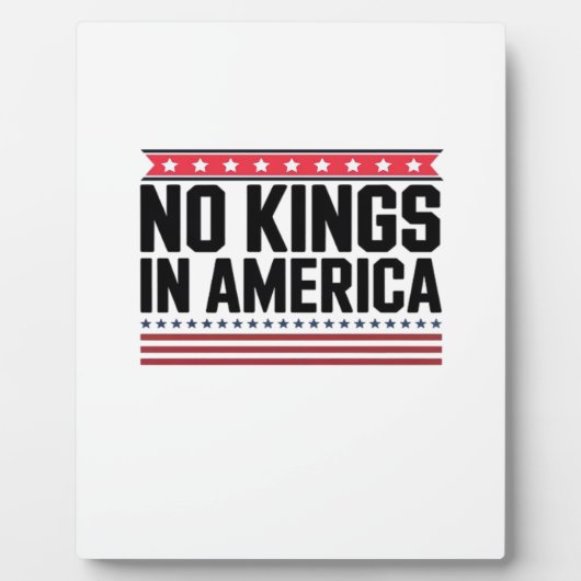 No Kings In America USA Bold Design フォトプラーク (正面)