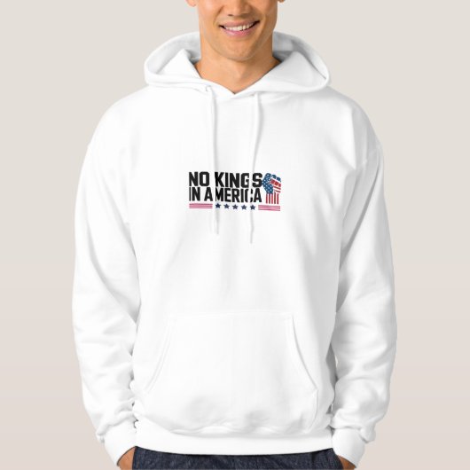 No Kings In America USA Creative Casual パーカ (正面)