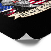 No Kings In America USA Flag Retro Cool Style ポスター (角)