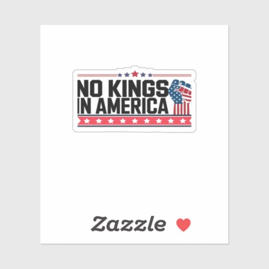 No Kings In America USA Minimal Clean シール (シート)