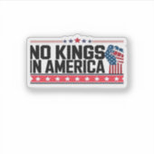 No Kings In America USA Minimal Clean シール (正面)